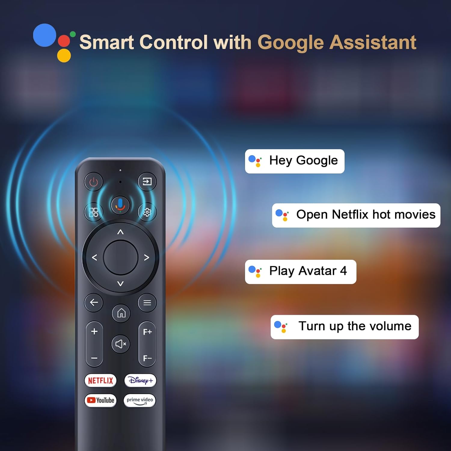 2000 ANSI Projector with WiFi and Bluetooth, Goiaey Smart Portable Projector Compatible with GoogIe TV, Built-in Official Apps, GoogIe Voice, DoIby Audio, HDMI ARC CEC Native 1080P Movie Projector