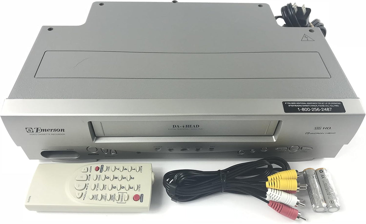Emerson EWV404 4-Head Video Cassette Recorder with On-Screen Programming Display