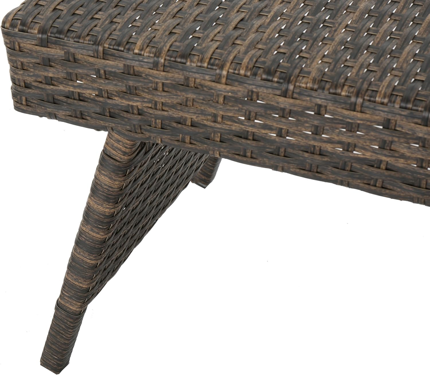 Christopher Knight Home Thira Outdoor Wicker Lounge Set with Side Table, Mix Mocha