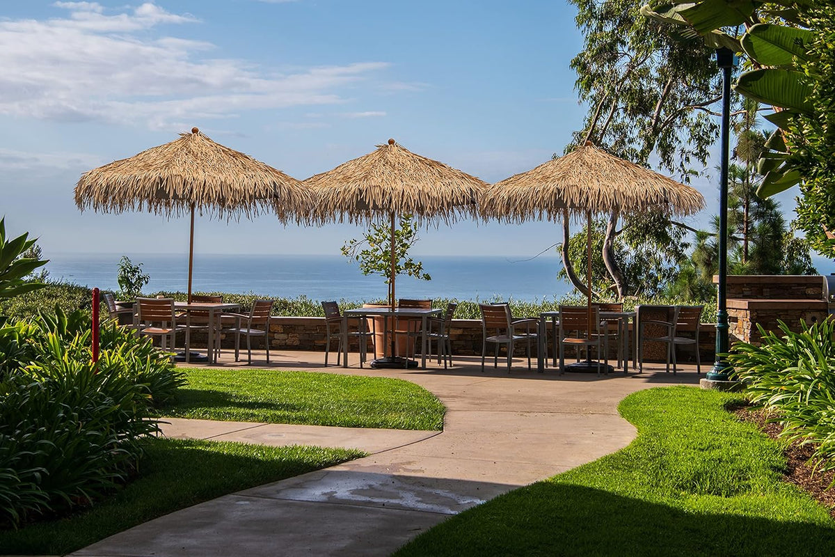 amaZulu, Inc Synthetic Tiki Umbrella Cover - 14ft | Palapa Umbrella | Thatch Umbrella Cover | Tiki Umbrella Outdoor Patio Cover | Boho Beach Umbrella Cape | Paradise Grill Replacement Cover