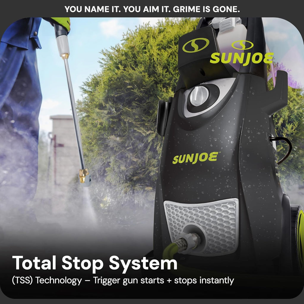 Sun Joe Electric Pressure Power Washer w/ Extension Spray Wand and Hose, 2030 PSI, 1.2 GPM, 14.5-Amp Motor - Heavy-Duty Cleaning Machine for Patios, Decks, Sidewalks & Cars, SPX3000-PK1