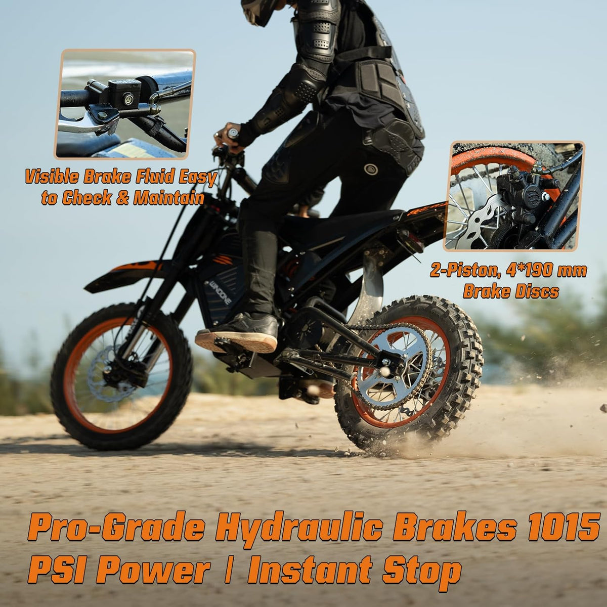 RM7 Electric Dirt Bike for Adults & Teens, 2200W Peak Ebike, 48V 22.5Ah, 37 MPH, 45 Miles, 14"/12" Tire Off-Road Electric Motorcycle, Dual Hydraulic Brakes, Fit Age 13+