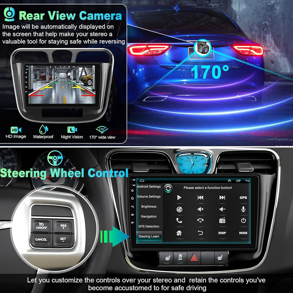 Car Radio for Chrysler 200 200C 2011-2014, 4GB RAM + 64GB ROM 9” HD Touchscreen Car Stereo – Android 13 System, Wireless CarPlay & Android Auto,GPS& Back-up Camera