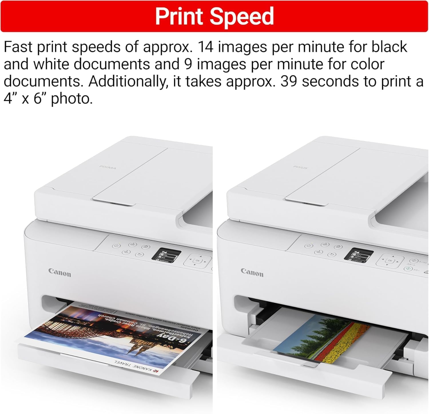 Canon PIXMA TR7120 MFP Inkjet Printer for Home Office, Schoolwork, Documents, Labels, Photos, Crafts and Wireless Printing from Devices (7178C002) + Printer Cable + Cleaning Kit (6pc Bundle)