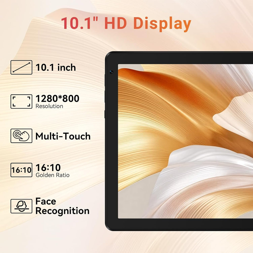 URAO Tablet,10.1" Android Tablet with Octa-core Processor 30GB RAM 128GB ROM HD IPS Touchscreen 8H Battery, Wi-Fi 6, BT 5.4, Dual Camera, Android 16 Tablets 2026