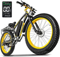 Electric Bike for Adults,1500W Peak Motor E Bikes, 26" Fat Tire Electric Bicycle, 20 MPH 60 Miles Electric Mountain Bike, Removable Battery, Dual Brake, 7 Speed