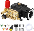Tool Daily Horizontal Triplex Pressure Washer Pump, 3/4" Shaft Replacement Power Washer Pump 2600-3200 PSI, 2.4 GPM, Compatible with Simpson 90036 MSH3125 Honda GC190 GX200 GX160