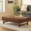 Christopher Knight Home Hillman Cocktail Ottoman, Brown + Walnut