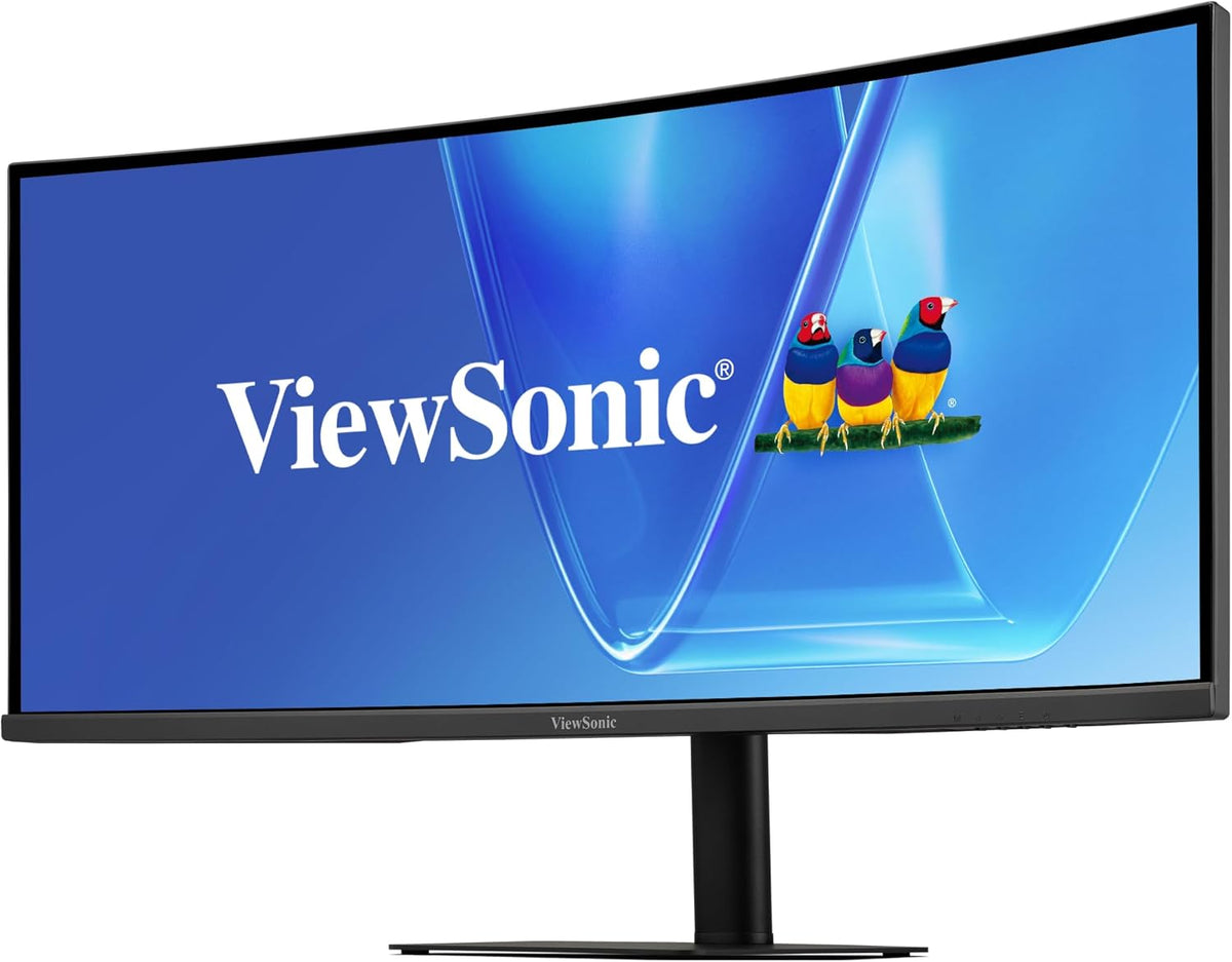 ViewSonic VG3420C 34 Inch UWQHD 1440p Curved Docking Monitor, 1500R IPS Display for Immersive Home and Office Productivity, 120Hz, 96W USB-C, RJ45, HDMI, and DisplayPort Inputs