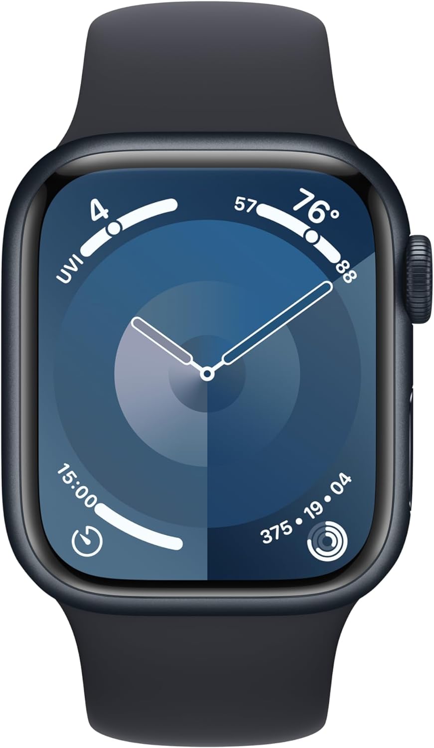 Apple Watch Series 9 GPS 41mm Midnight Aluminum Case with Midnight Sport Band S/M (Renewed)