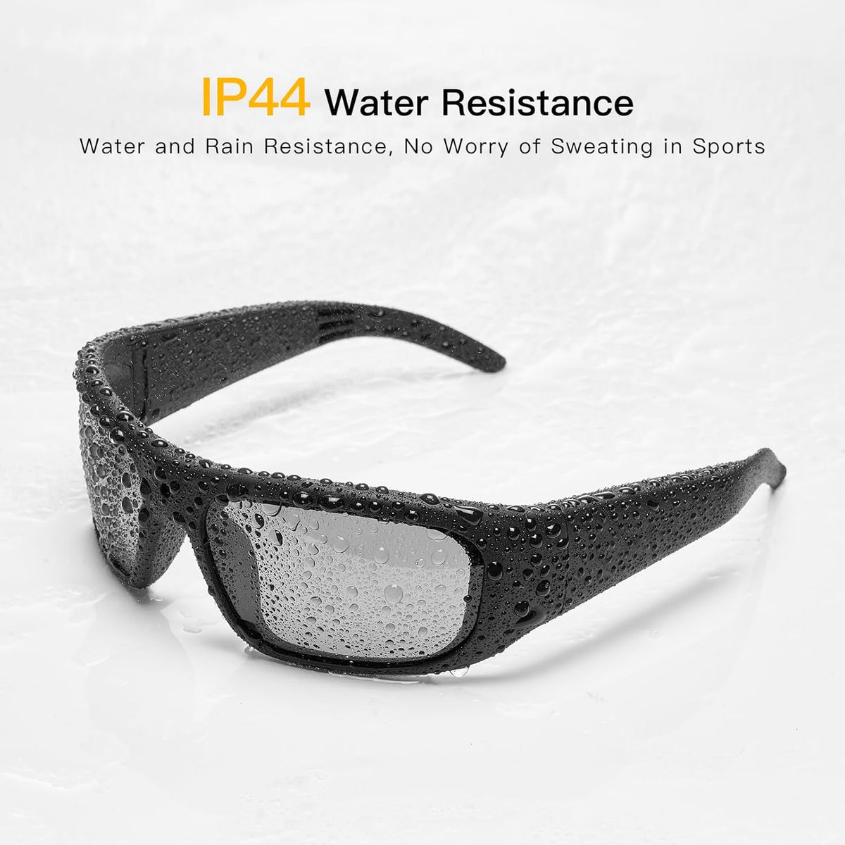 OHO Ultra-Thin Lightweight Sports Camera Sunglasses, 24MP Camera, 1080P Video, Water Resistant UV400 Lens