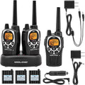 Midland GXT1000X3VP4 GMRS Two-Way Radio (50-Channel, Long Range, 142 Privacy Codes, SOS, NOAA, Rechargeable Nickle Battery, Black/Silver, 3-Pack)