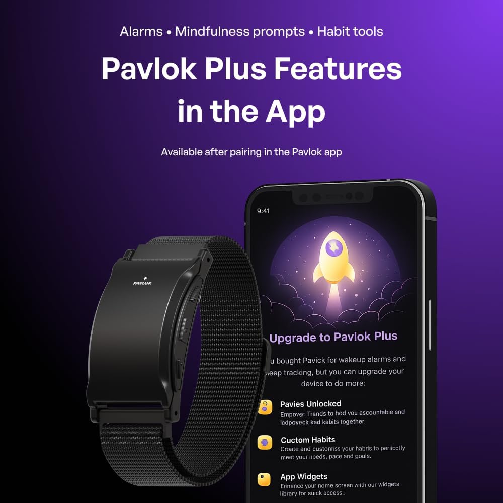 Pavlok 3 - Silent Alarm & Wearable Mindfulness Coach for Good Habits - Elevate Mindfulness, Create Good Habits - Track Steps, Activity, and Sleep Patterns