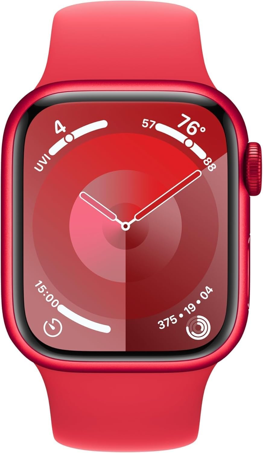 Apple Watch Series 9 GPS, 41mm - (PRODUCT)RED Aluminum Case with (PRODUCT)RED Sport Band, S/M (Renewed)