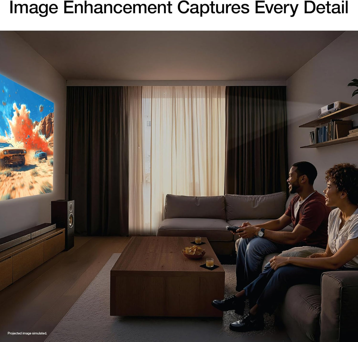 Epson Home Cinema 1100 3-Chip 3LCD Wireless 1080p Projector, Streaming with Apple AirPlay, Miracast, Home Theater/Gaming, 3,400 Lumens Color and White Brightness, Speaker, 16000:1 Contrast, 2X HDMI