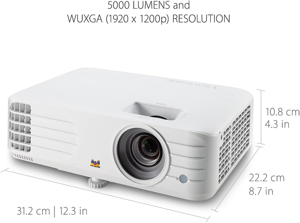 ViewSonic PG701WU 3500 Lumens WUXGA Projector with Vertical Keystone Dual 3D Ready HDMI Inputs and Low Input Latency for Home and Office