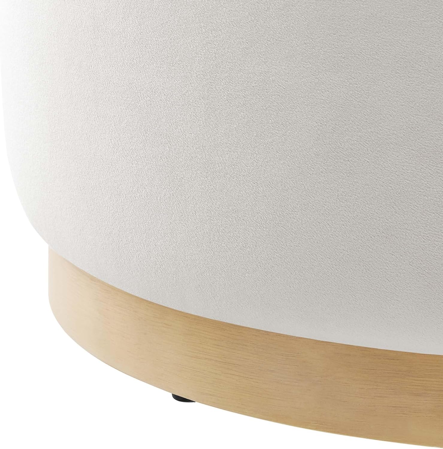 Modway Large 23" Round Performance Velvet Upholstered Upholstered Ottoman