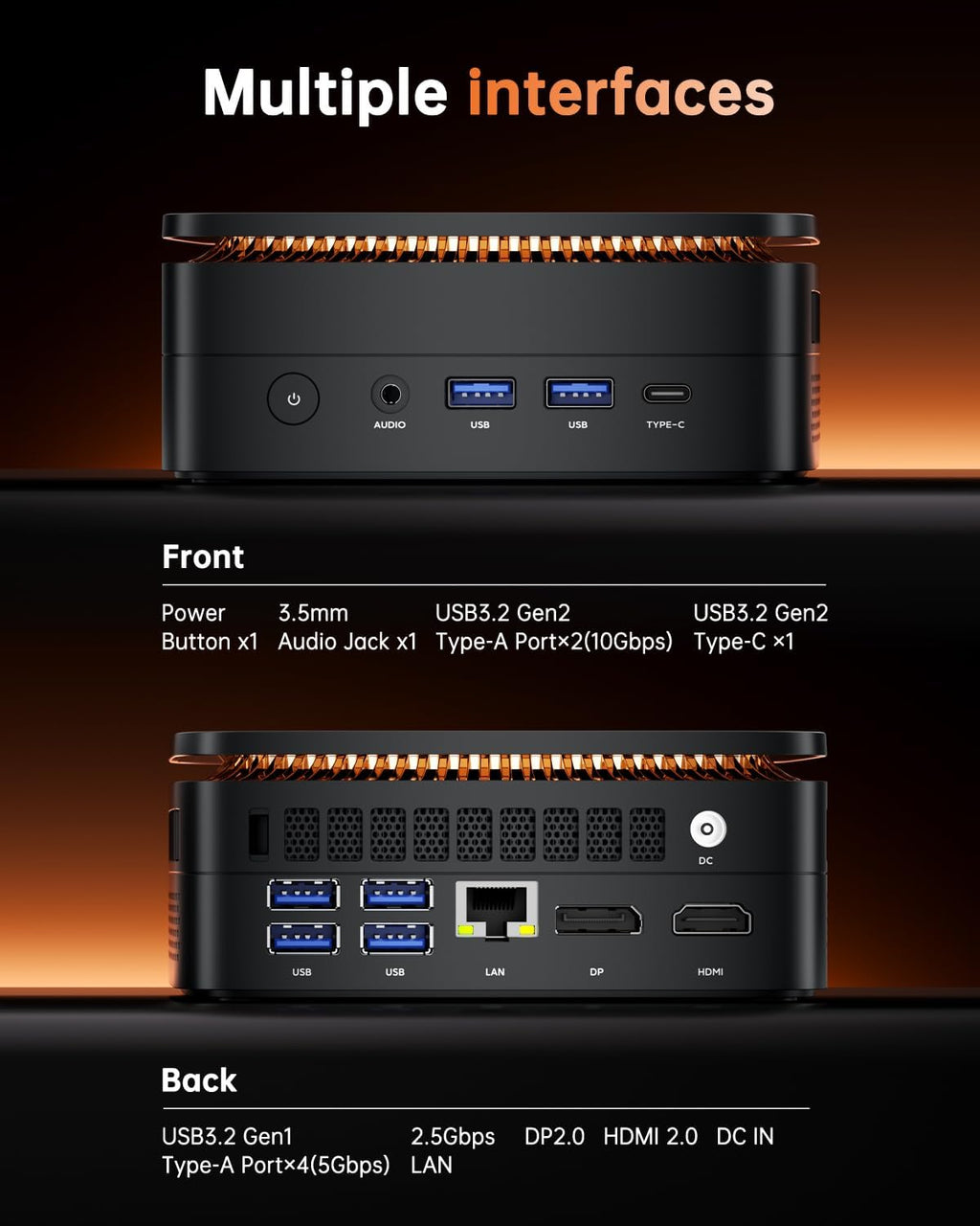 KAMRUI Hyper H1 Mini Gaming PC, AMD Ryzen 7 6800H, 32GB LPDDR5 6400MHz 512GB M.2 NVMe PCIe3.0x4 SSD Mini PC(8C/16T,up to 4.7GHz), 16MB L3 Smart Cache, Triple 4K Display/WiFi6/BT5.2/Mini Desktop pc