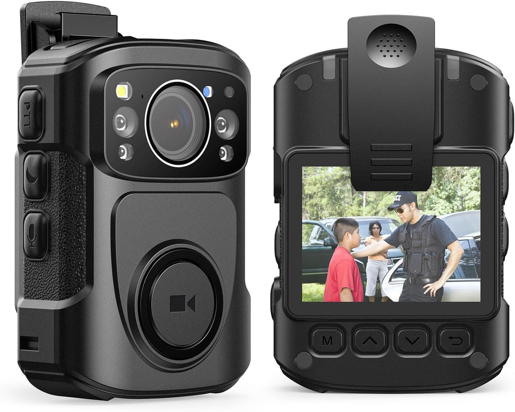 BOBLOV B4K5 4K Body Camera, 3400mAh IP68 Waterproof GPS Police 128GB Body Cams for 11Hrs(1080P Only) Video Record, Provide Charging Dock, Night Vision Video Camcorder for Personal, Guard Civilians