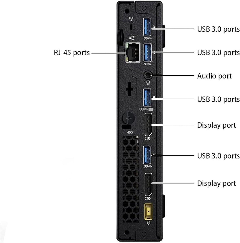 Lenovo ThinkCentre M700 Tiny Desktop PC with 24" FHD Monitor, Intel Quad Core i5-6500, 16GB DDR4 RAM 256GB SSD, 2 DisplayPort, Keyboard & Mouse, WiFi, Windows 11 Pro (Renewed)