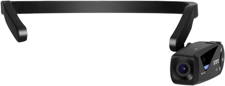 ORDRO EP6 Plus Vlog Camera 4K Camcorder Hands Free Lightweight Mini Wearable Video Camera Full HD 1080P 60FPS WI-Fi APP Connection Recorder- Black