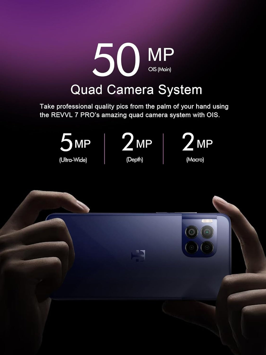 T-Mobile Revvl 7 Pro 5G Unlocked Smartphone, 256GB, Azurite Blue