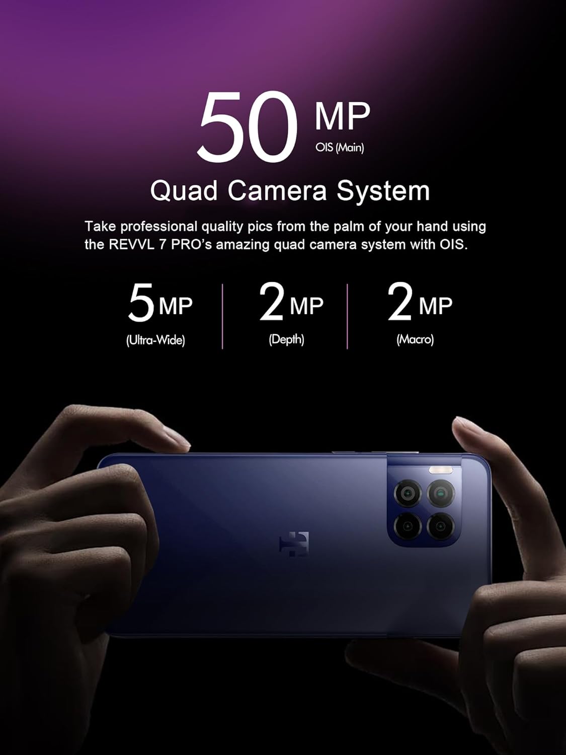 T-Mobile Revvl 7 Pro 5G Unlocked Smartphone, 256GB, Azurite Blue