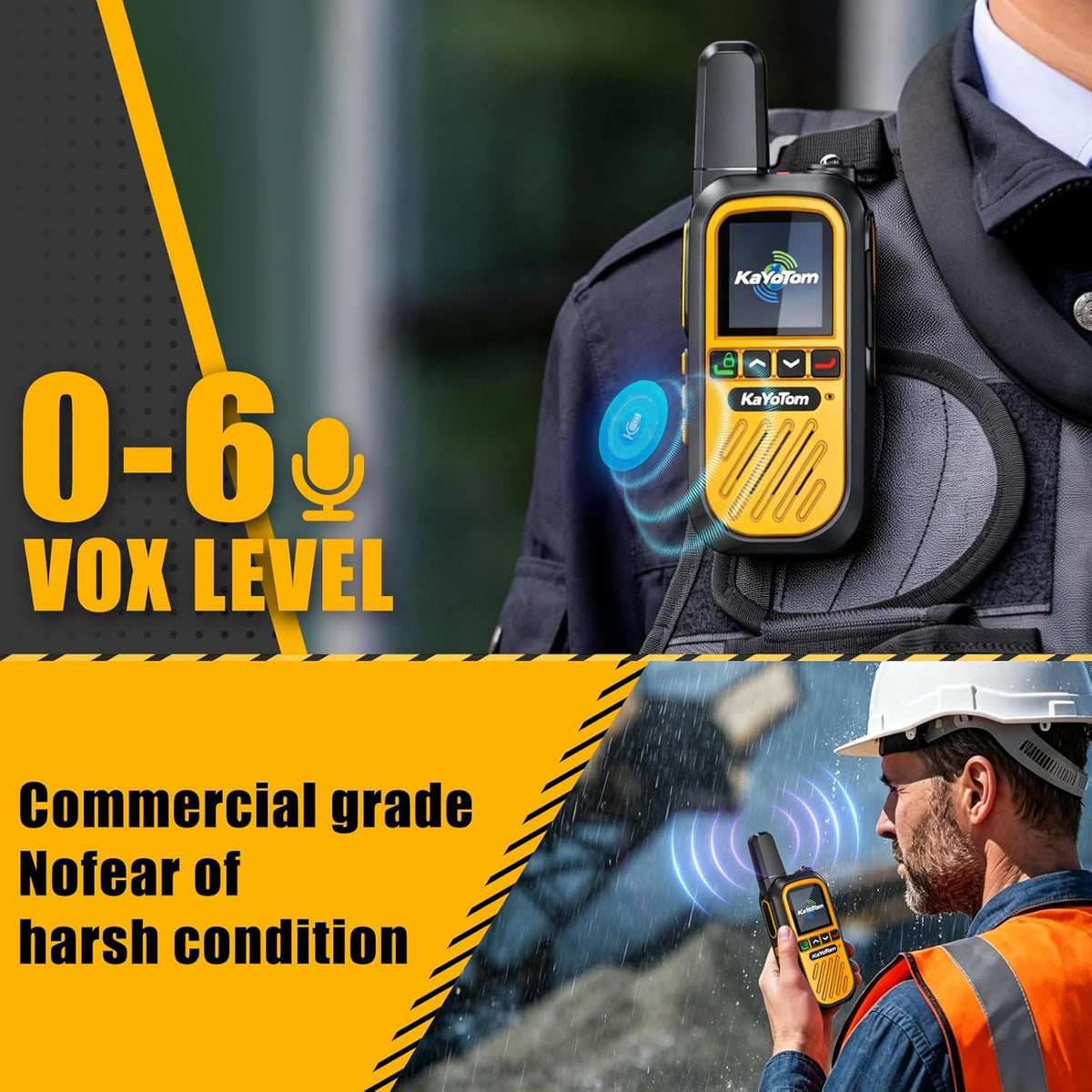 (Lifetime Free) Walkie Talkies Long Range Global Unlimited Range 4G LTE PoC Two-Way Radios (5000+ Miles) Rugged & Waterproof Rechargeable for Construction,Truck Fleets,Families (2-Pack and SIM)