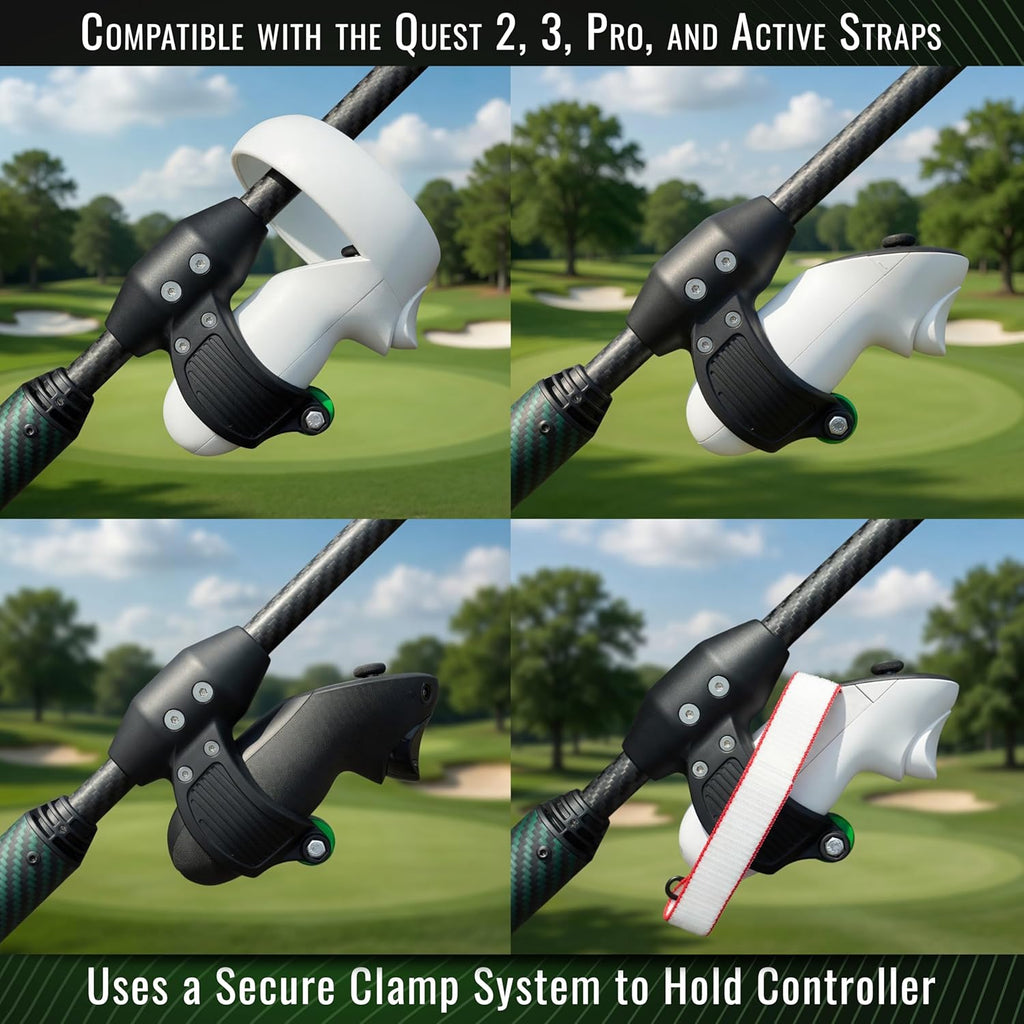 DeadEyeVR - DriVR Golf Club for Quest - Realistic VR Golf Simulator Handle - Weighted VR Golf Club Grip for Enhanced Play (Elite Mini)