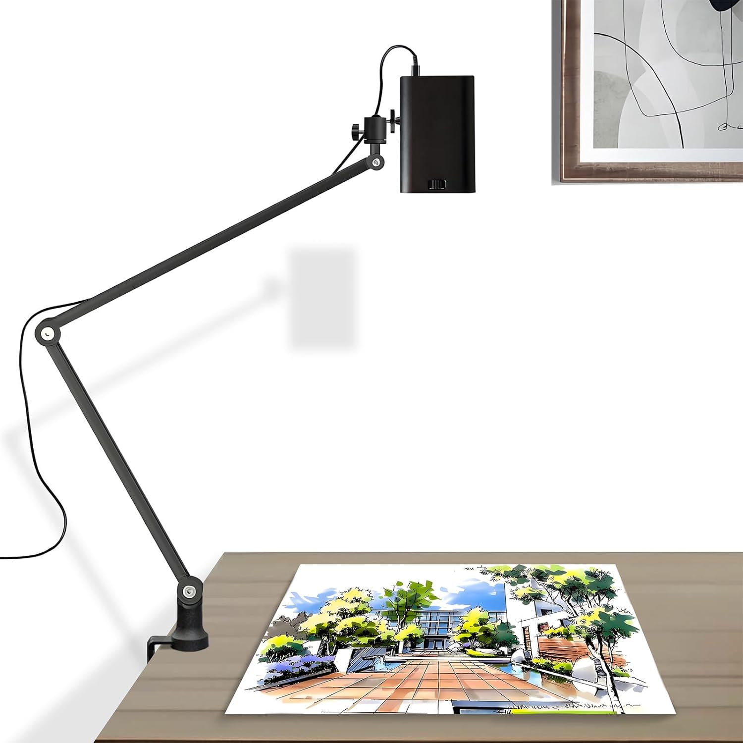 Drawing Projector, Art Projector for Tracing, Tracing Drawing Tool Smart Sketcher Mini Cake Cookie Portable Smart Phone Movie Projector with Stand