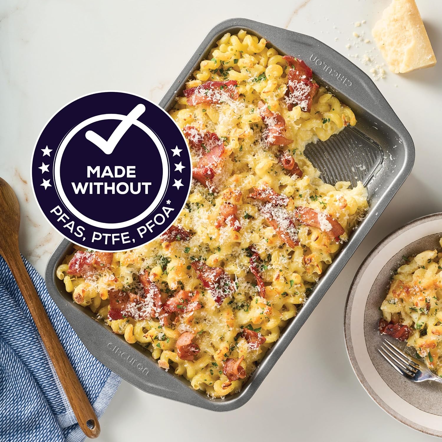 Circulon Total Nonstick Bakeware Set, Metal Baking Pans Set, 10-Piece, Gray
