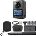 DJI Osmo 360 Camera Adventure Combo, Waterproof 360° Action Camera with 1-Inch 360° Imaging, Extended Battery Life with 3 Batteries, Native 8K 360° Video, 105GB Built-in Storage