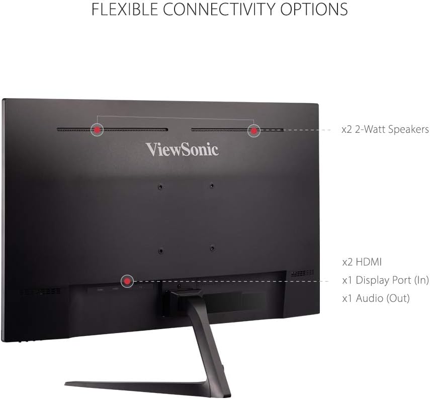 ViewSonic VX2718-P-MHD 27 Inch 1080p Gaming Monitor, 180Hz and 1ms for Smooth Gameplay, FreeSync and Eye Care Technology for Comfortable Viewing, HDMI, and DisplayPort Inputs