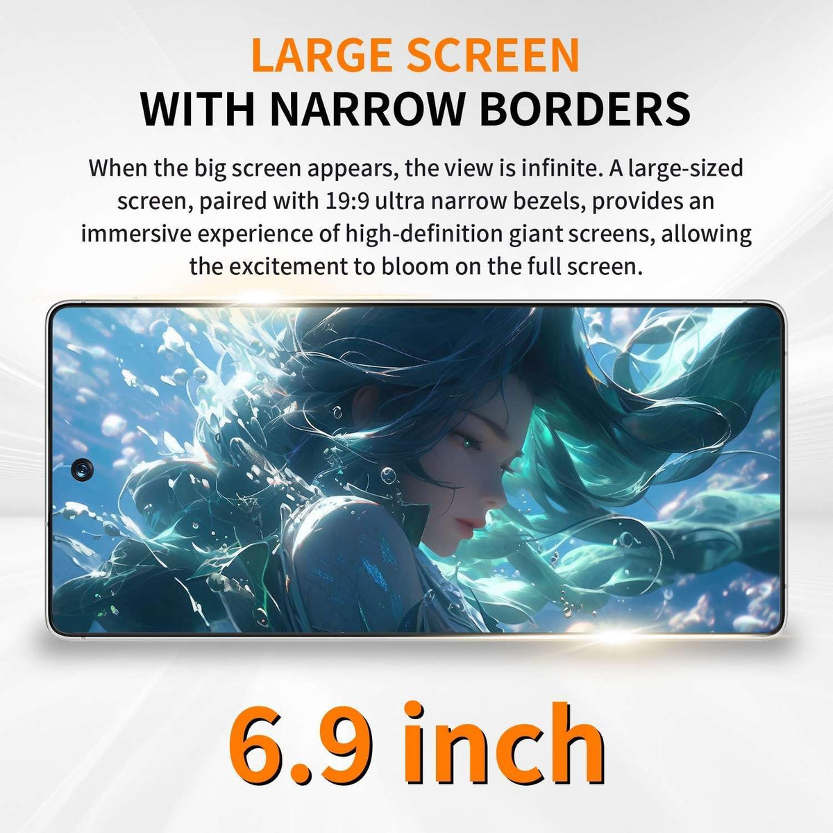 I25U 5G Unlocked Phones,6.9" HD,8000mAh Battery,Android 15.0 Smartphone,8+256GB,72+108MP Camera,Built-in Stylus Pen,5G Dual SIM Cards/Face Unlock/Fingerprint Unlock/GPS.(Gold)