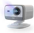 Philips Neopix 444, 4K Video Projector, Native Resolution 1080p, 500 ANSI Lumens, 10-watt Stereo Sound, Autofocus, Auto Keystone, HDMI to USB-C Cable Included, White.