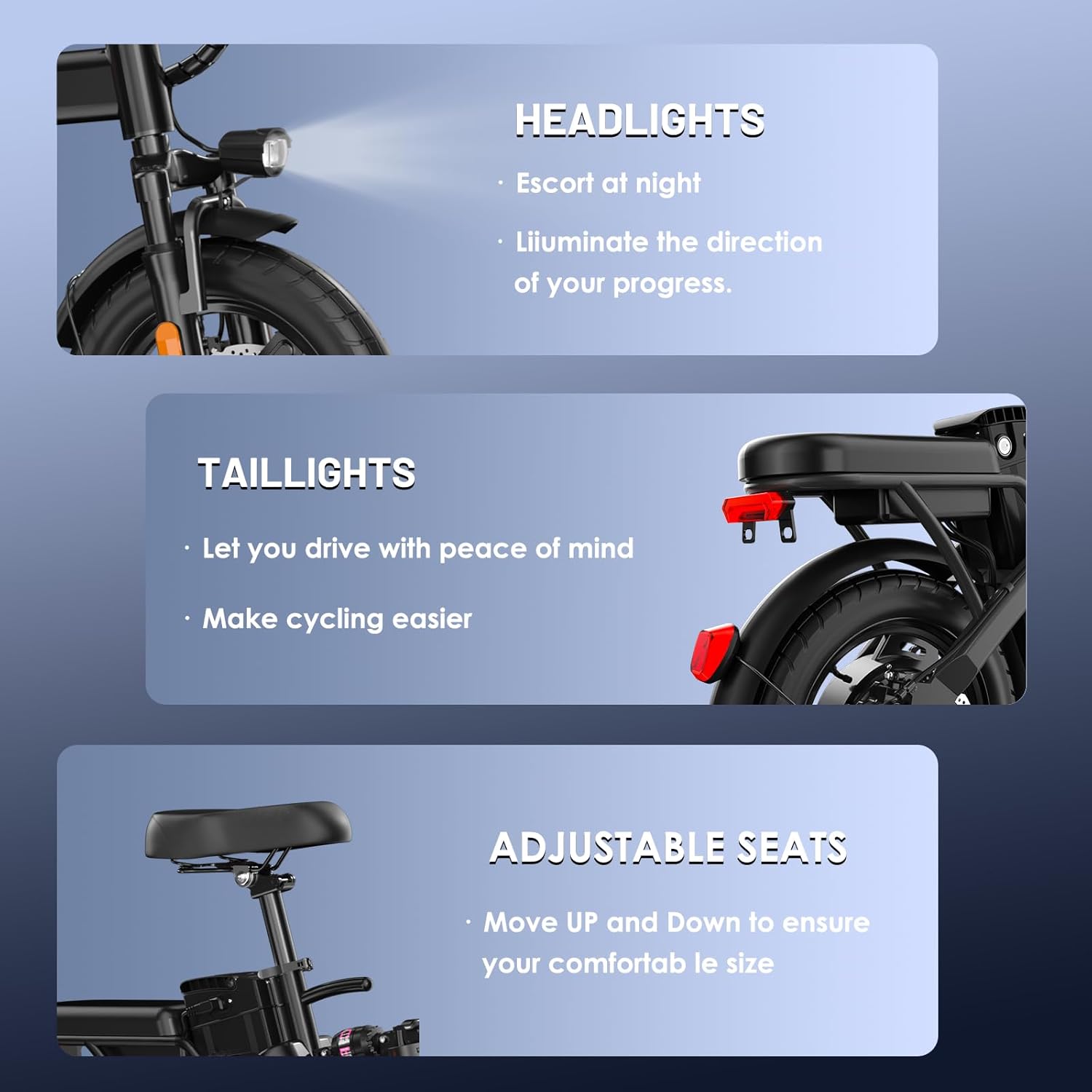 Foldable Electric Bike for Adults and Teens, 740W Peak Motor Ebike with 48V 10AH/20AH Removable Battery, 30-60 Miles PAS Range, 14" Folding Mini E-Bike, 20MPH Electric Bicycle for Daily Commuting