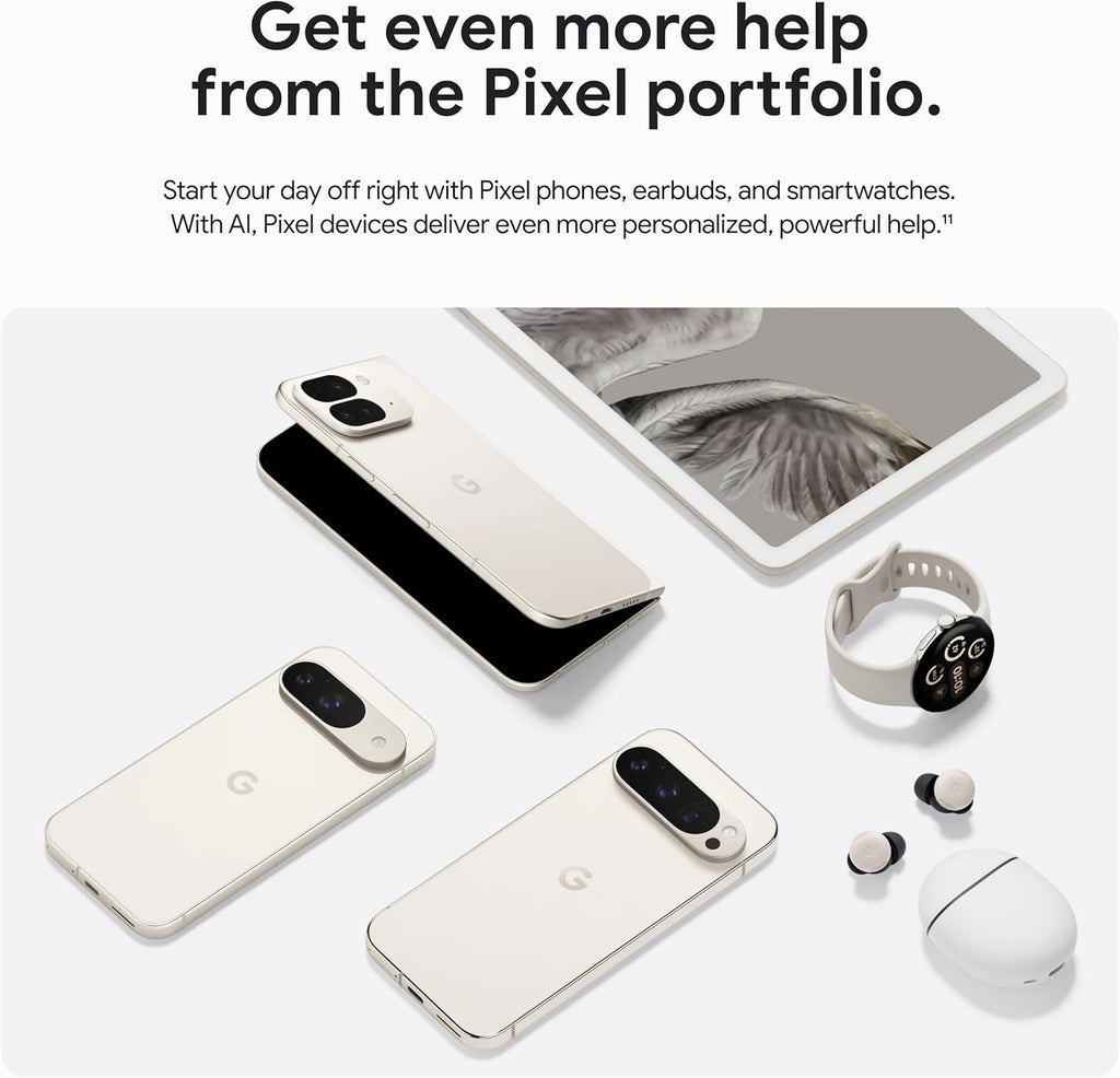 Google Pixel 9 - Unlocked Android Smartphone with Gemini, 24-Hour Battery, Advanced Camera, and 6.3" Actua Display - Obsidian - 128 GB
