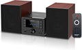 WISCENT Bluetooth Stereo System 40W for Home, CD Player with Wireless Streaming, MP3/USB/Audio in/FM Radio, Powerful Home Audio Sound System