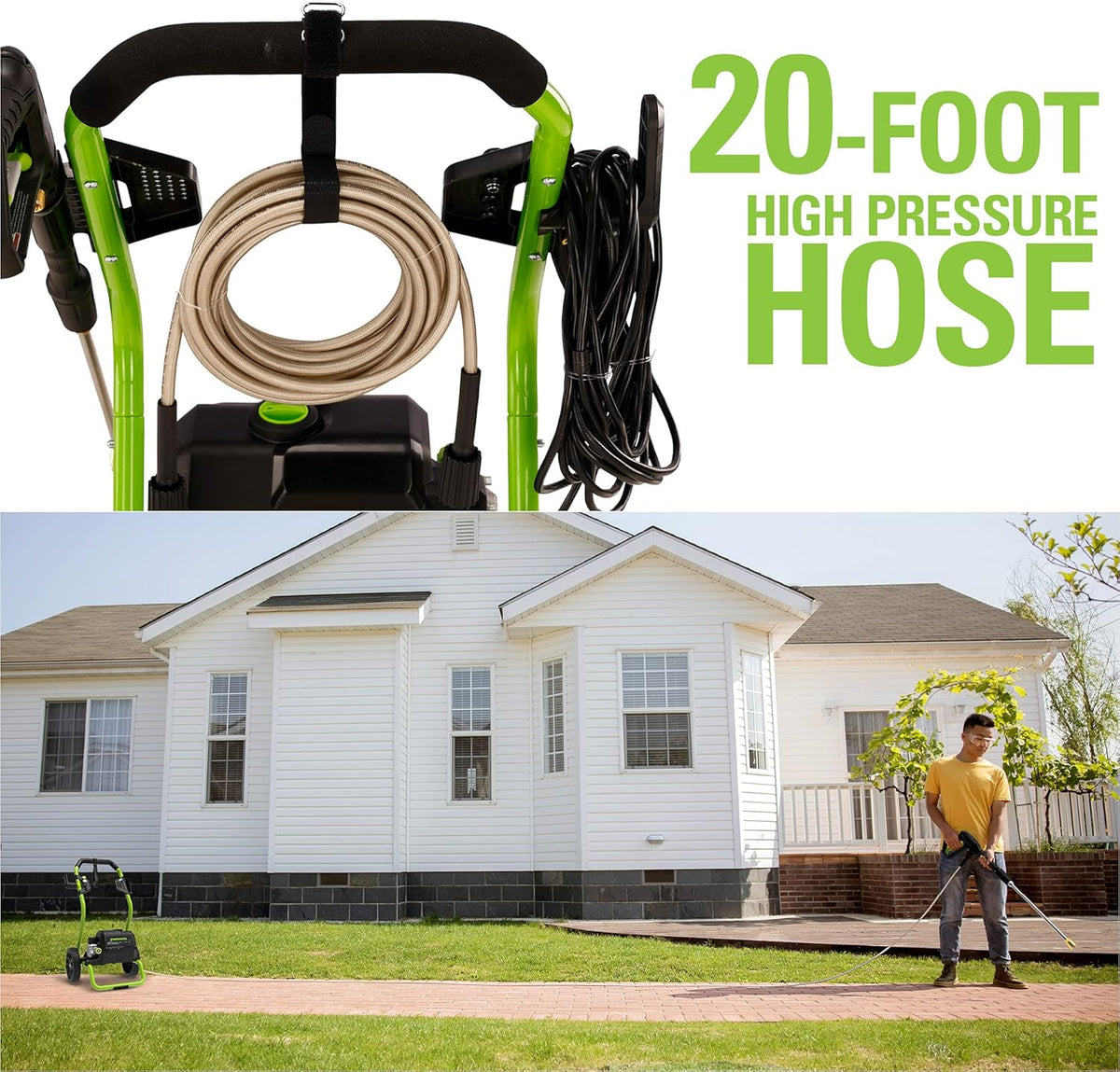 Greenworks 2000 Max PSI @ 1.1 GPM (13 Amp) Electric Pressure Washer GPW2000-1RG