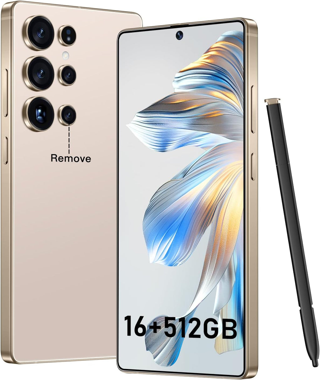 BXV I25 Ultra 16+512GB Smartphone - 7000mAh Battery, 6.99-inch Display, Built-in Pen, Android 14, Snapdragon 8 Gen3, 68MP+108MP Camera Outperform Competitors in Speed & Power (Desert Titanium)