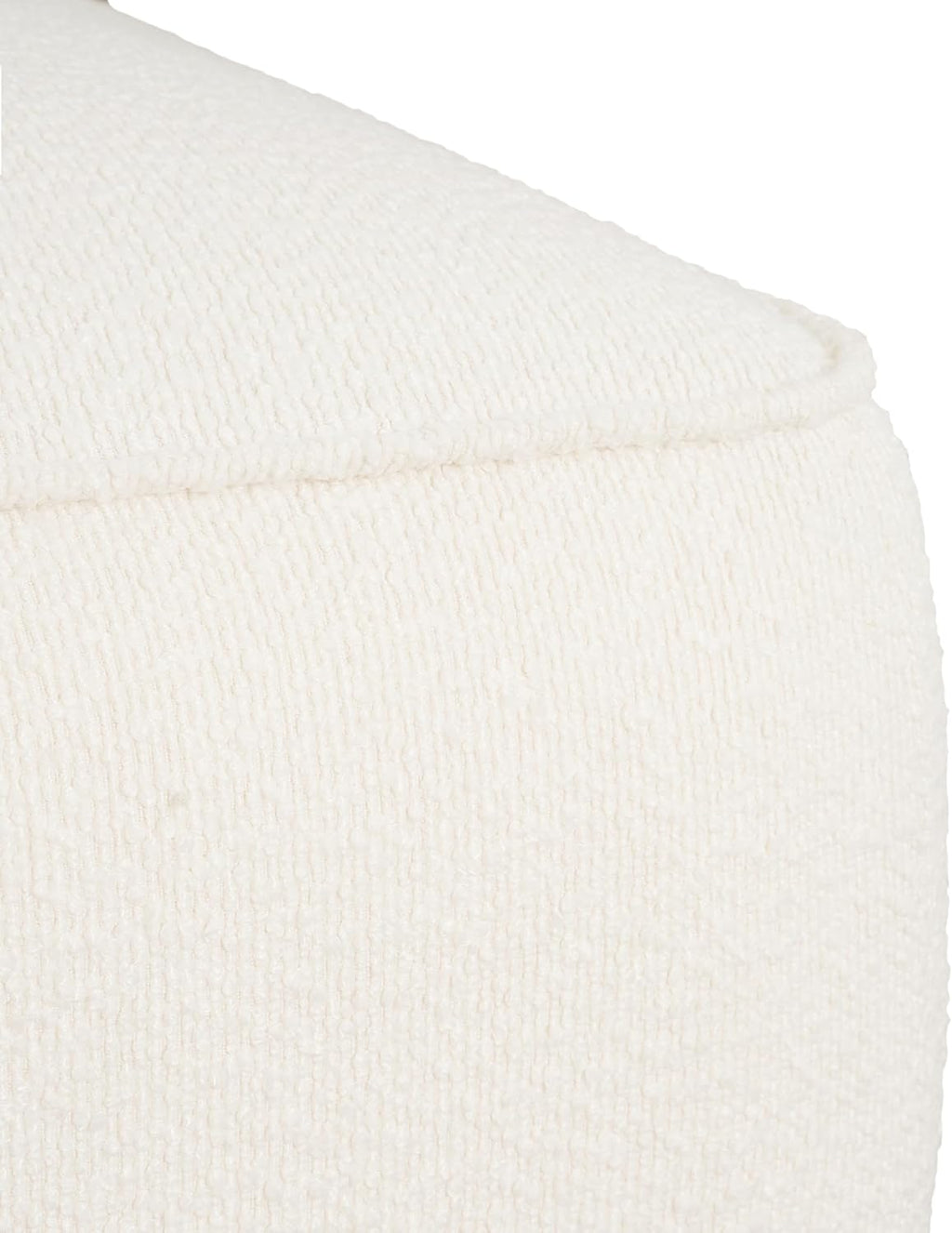 Christopher Knight Home Isa Boucle Pouf Ottoman Foot Rest, Square Fabric Pouffe Ottoman Footstool, Living Room Sofa Couch Extra Seat, Modern Coffee Table for Home Office Bedroom Home Décor, White