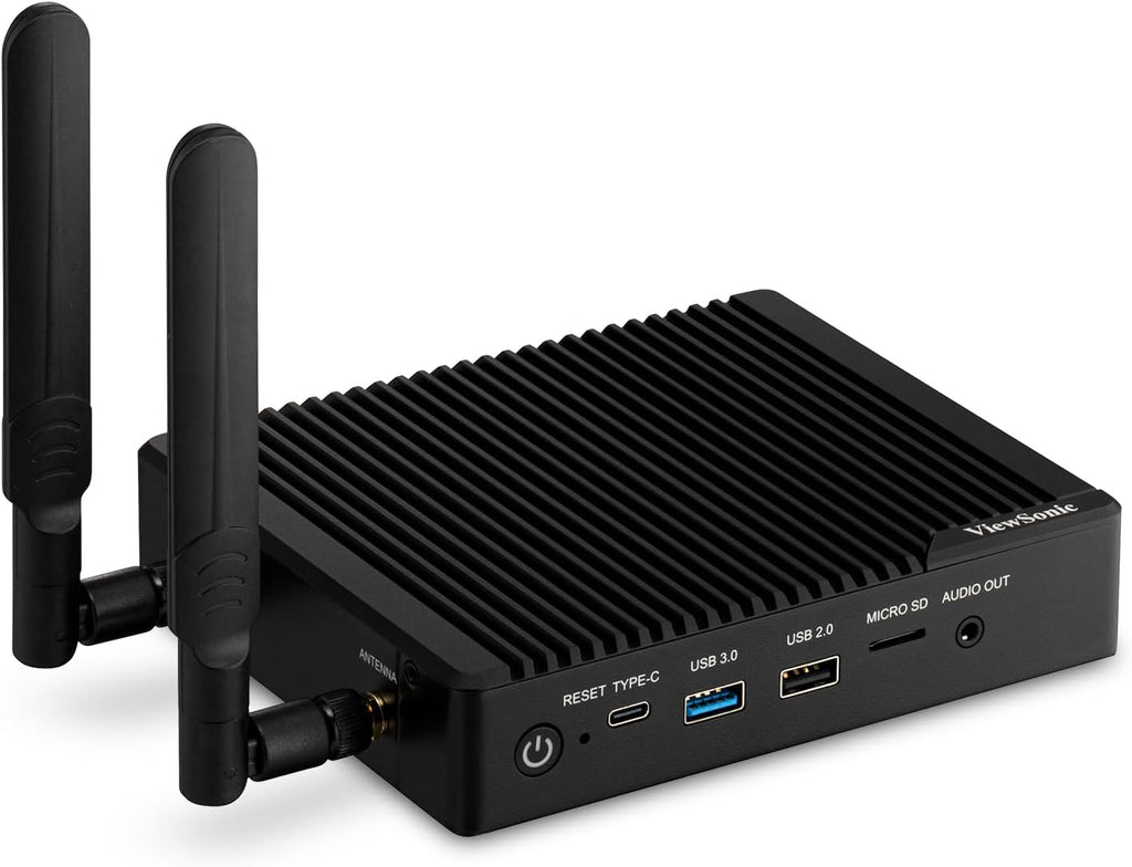 ViewSonic VBS200-A ViewBoard Smart AV Controller for Monitors, Projectors, and Displays Compatible with RS232C with vCast License, HDMI, USB, and Mini DP Inputs