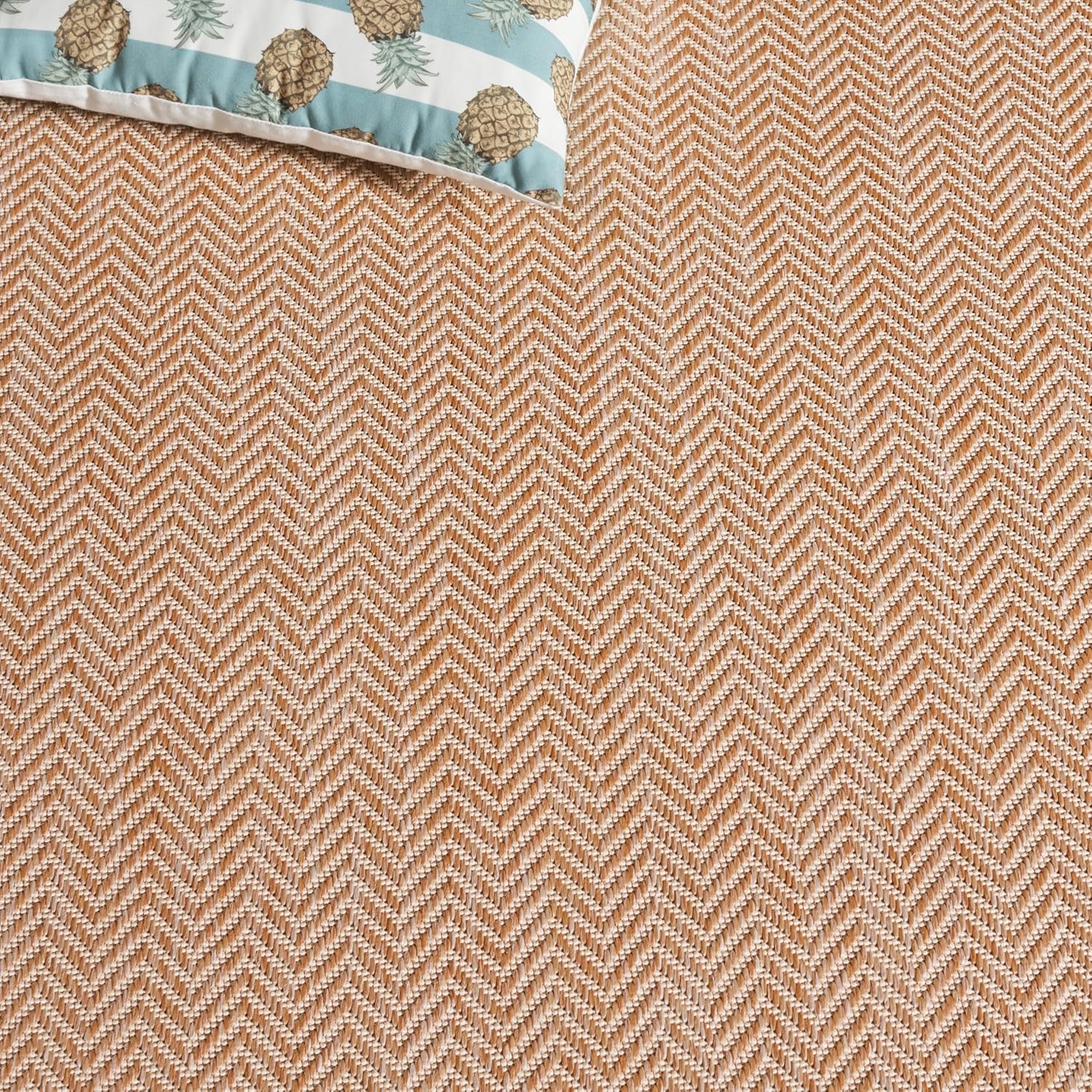 SAFAVIEH Washable Rug Outdoor Courtyard Collection - 9' x 12', Natural & Cream, Non-Shedding & Easy Cleaning, Ideal for Patio, Backyard, Mudroom (CY8022-03012)