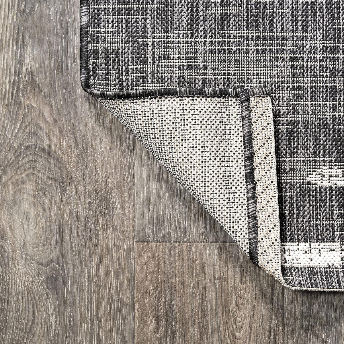 JONATHAN Y Stripe Geometric Indoor Outdoor Area Rug 8X10 Black/Ivory, Zolak Berber for Backyard, Patio, Porch, Easy-Cleaning, High Traffic, Pet-Friendly, Non-Shedding (SMB124E-8)