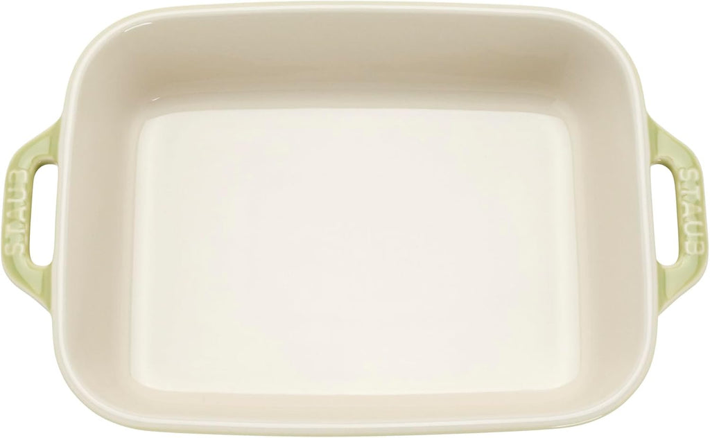 Staub Ceramic 3-pc Rectangular Baking Dish Set - Macaron Pastel Green