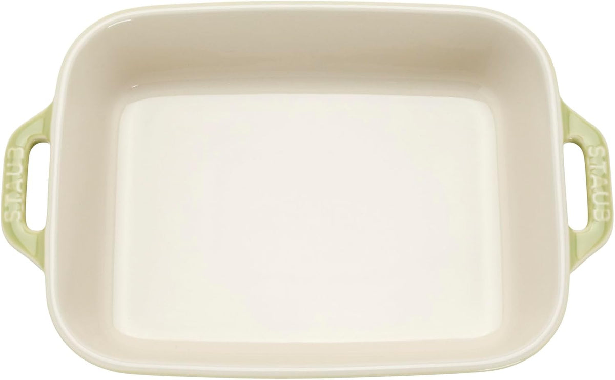 Staub Ceramic 3-pc Rectangular Baking Dish Set - Macaron Pastel Green