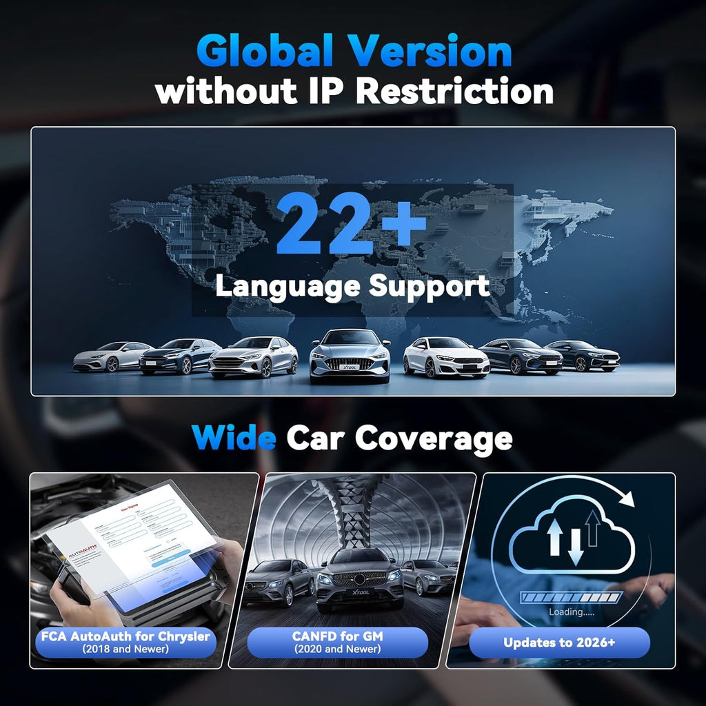 XTOOL D5S OBD2 Scanner with Touchscreen, Code Reader for Cars & Trucks with 16 Resets, Crank Sensor Relearn, Throttle Relearn, EPB, FCA, CAN FD for GM, Engine ABS SRS Transmission Car Diagnostic Tool