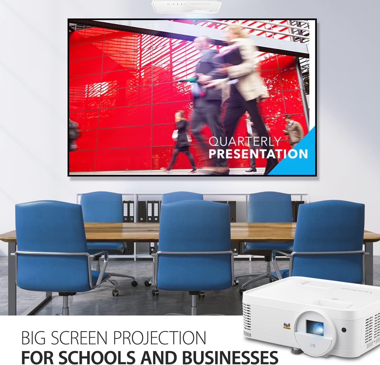 ViewSonic LS500WH 2000 ANSI Lumens WXGA LED Projector, Auto Power Off, 360-Degree Orientation for Business and Education (Renewed)