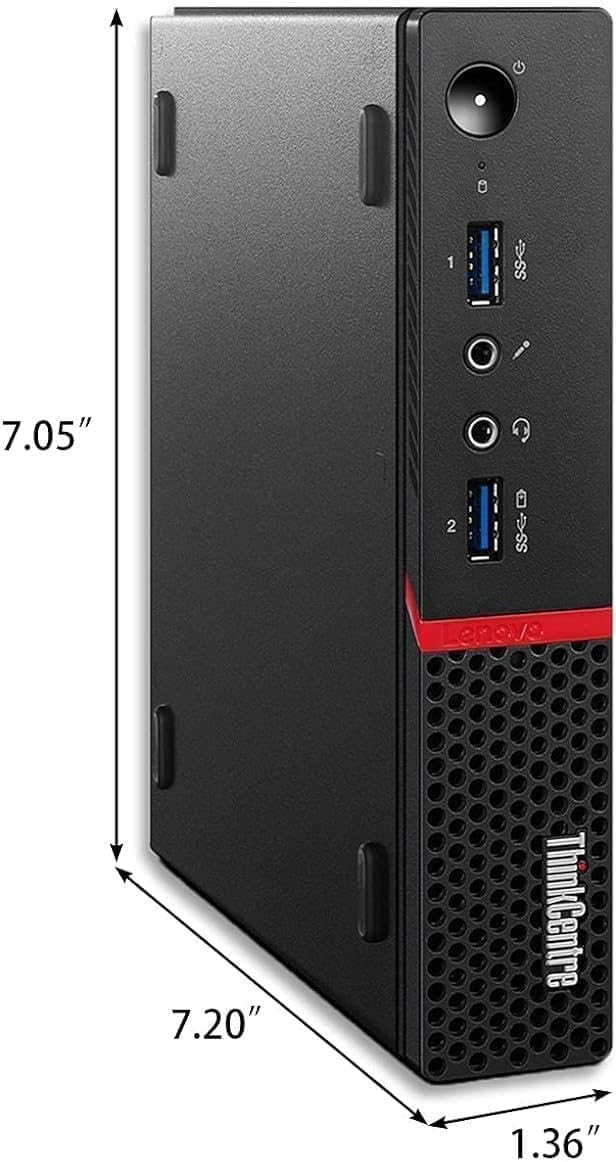 Lenovo ThinkCentre M700 Tiny Desktop PC with 24" FHD Monitor, Intel Quad Core i5-6500, 16GB DDR4 RAM 256GB SSD, 2 DisplayPort, Keyboard & Mouse, WiFi, Windows 11 Pro (Renewed)