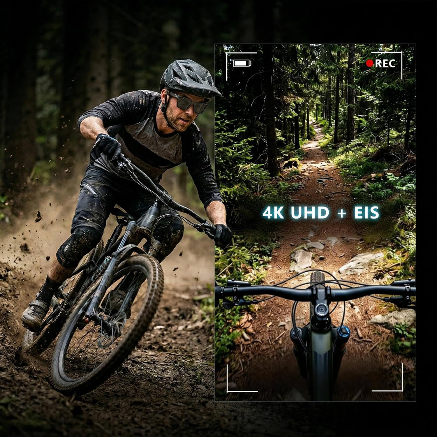 EarlySincere 4K Video Recording Glasses with EIS Stabilization, AI Smart Glasses with Camera and ChatGPT Voice Assistant, 8MP HD Wearable Camera, Bluetooth 5.4 Audio, 15H Playtime, TR90 Durable Frame